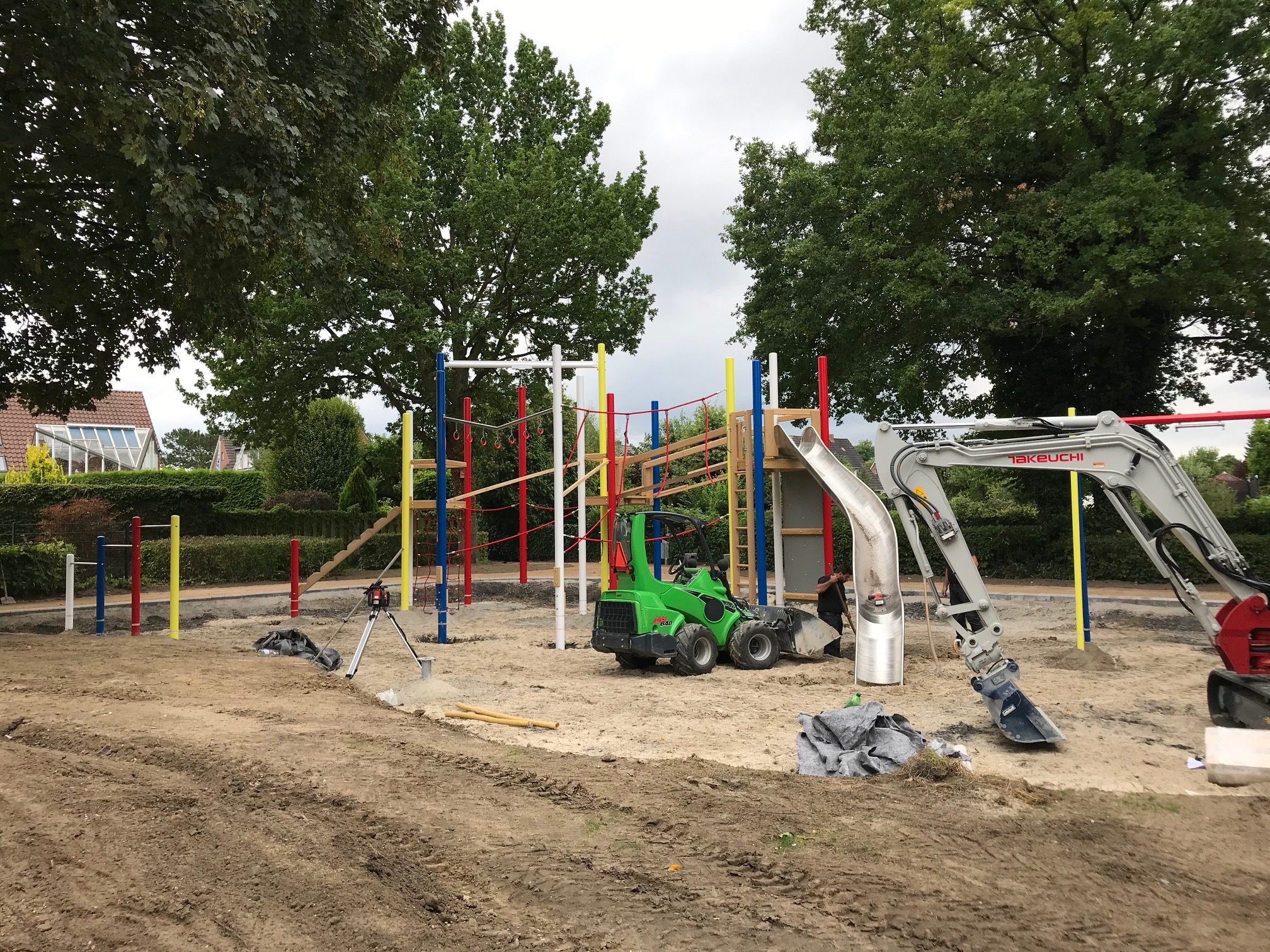 Spielplatz an der Gartenstraße in Ahlen kurz vor Fertigstellung