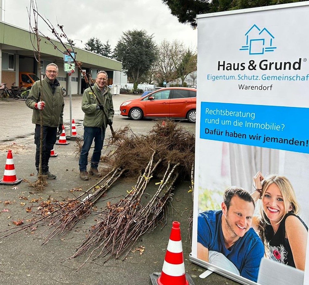 100 Bäume für Mitglieder von Haus & Grund Warendorf