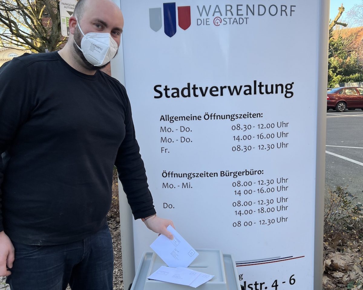 Die Abstimmung läuft an der Laurentiusschule in Warendorf