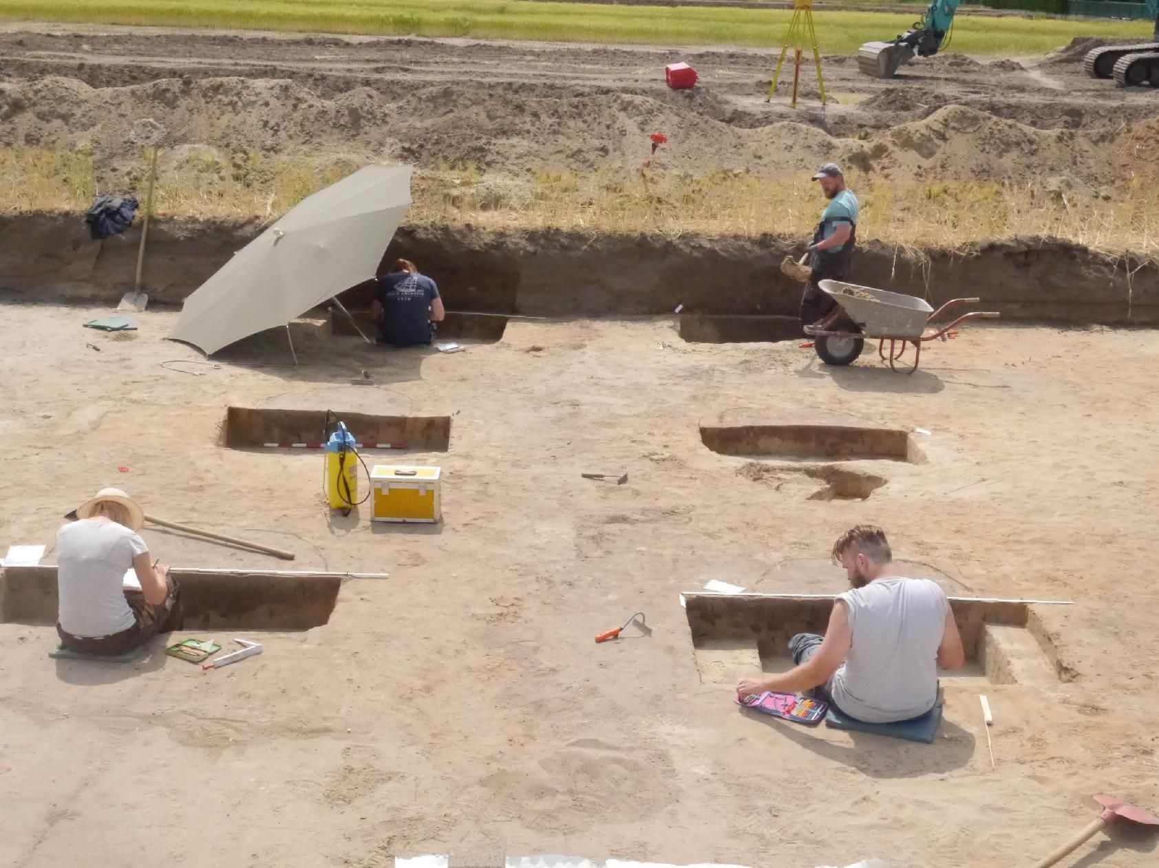 Ausgrabungen im Oelder Neubaugebiet   –  Besiedlung des Uthofes über 900 Jahre hinweg gilt als sicher