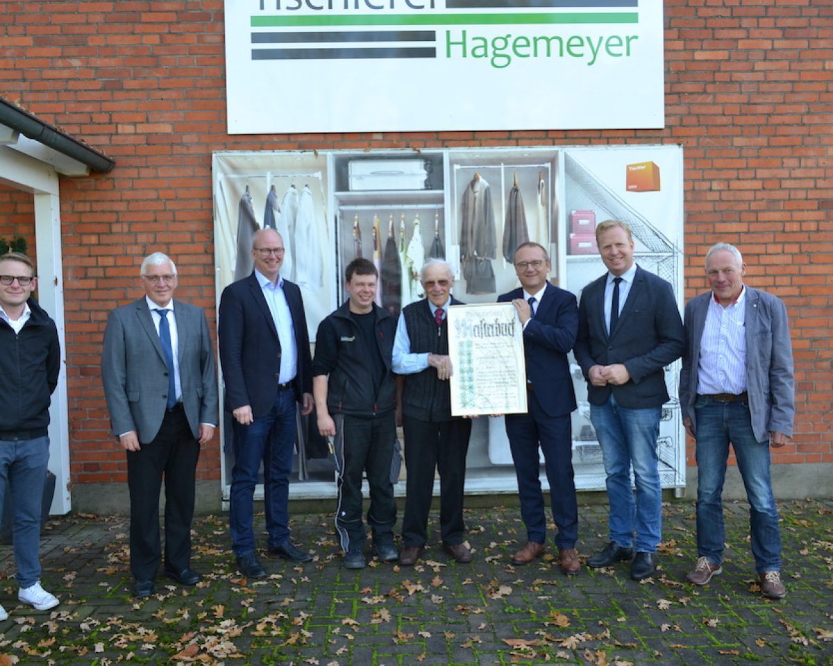 Glückwunsch Josef Schlingmann zum 70. Meisterjubiläum