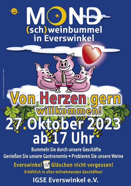 Mond(sch)weinbummel am 27.10.2023 in Everswinkel – Von Herzen gern!