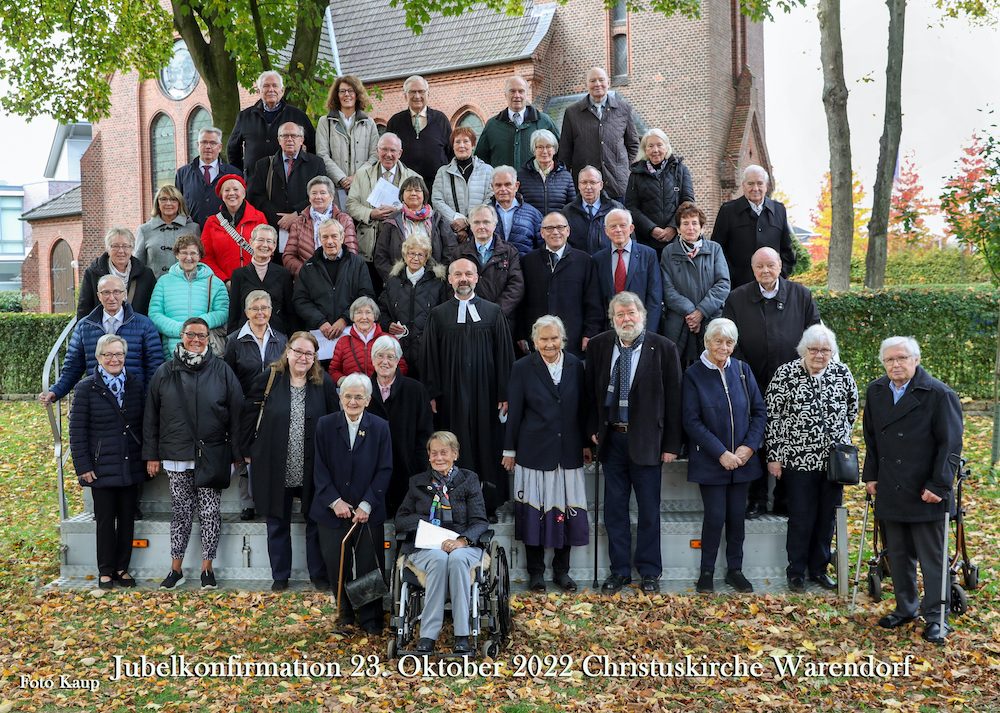Jubiläumskonfirmation in der Christuskirche in Warendorf