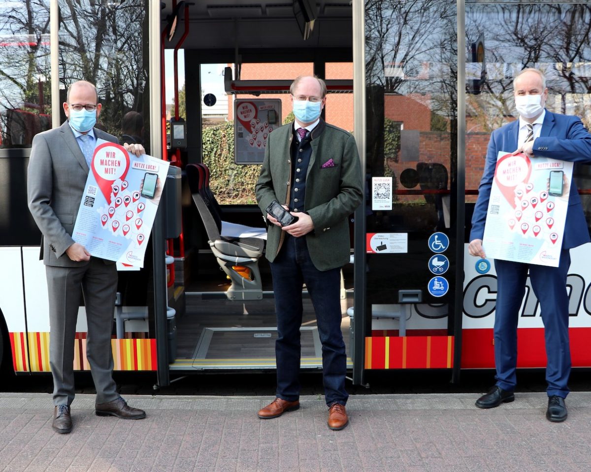 Einsteigen, einscannen, abfahren: QR-Codes für luca-App jetzt in den Bussen im Kreis Warendorf verfügbar