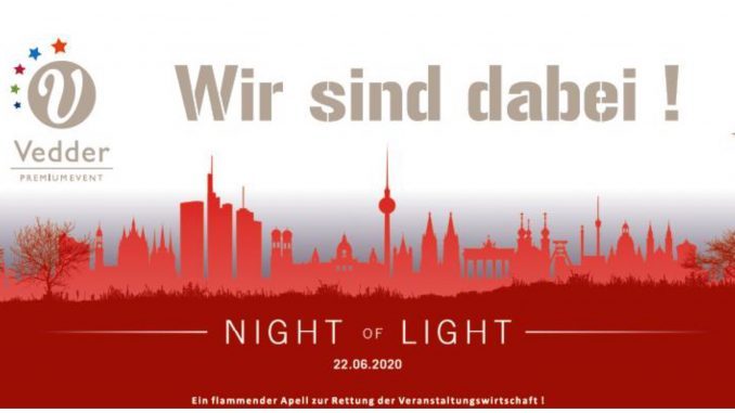 Aktion „Night of Light“ – Ein flammender Appell an die Politik zur Rettung der Veranstaltungswirtschaft