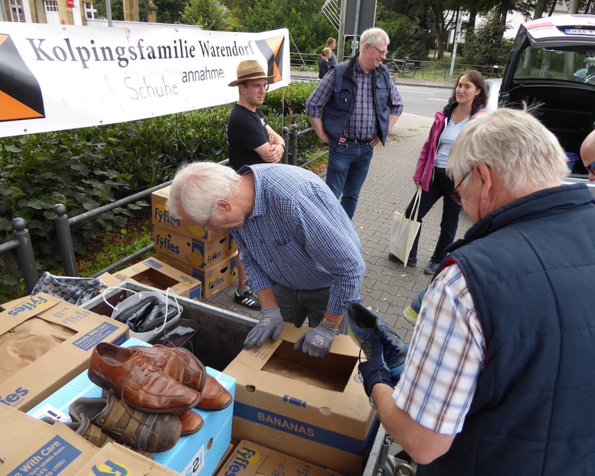 Schuh-Sammelaktion der Kolpingsfamilie Warendorf