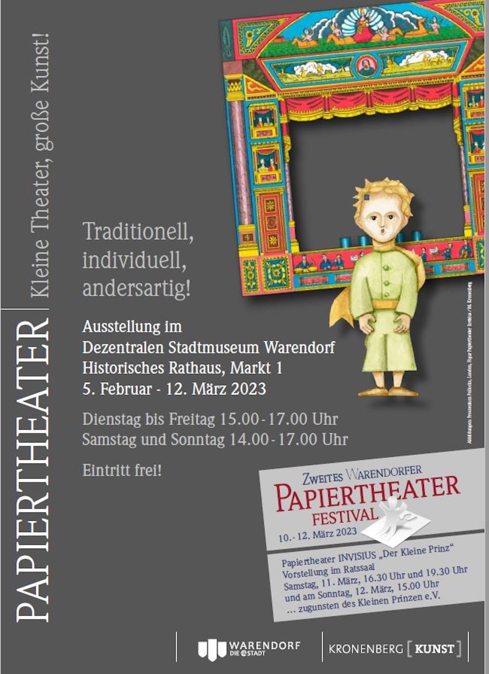 Zweites Warendorfer Papiertheaterfestival vom 10. bis 12. März 2023