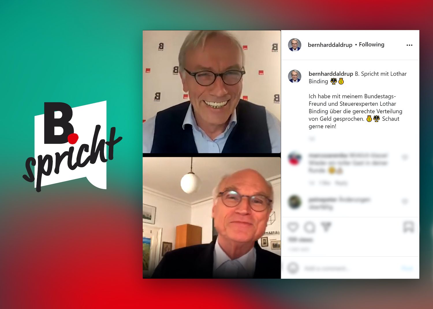 „B.spricht“ und digitale Formate von Bernhard Daldrup – bleibt politisch auf dem Laufenden!