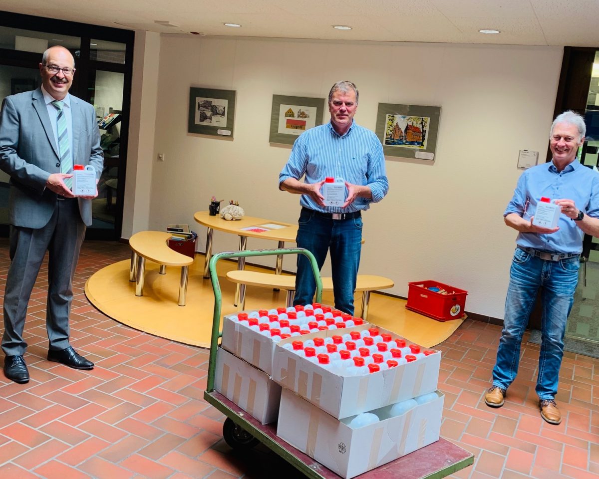 Brennerei spendet Desinfektionsmittel