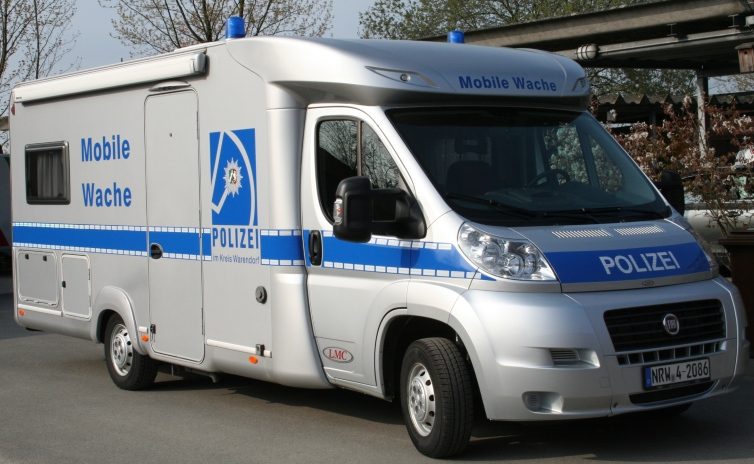 Mobile Wache der Kreispolizeibehörde im Bereich der Polizeiwache Beckum