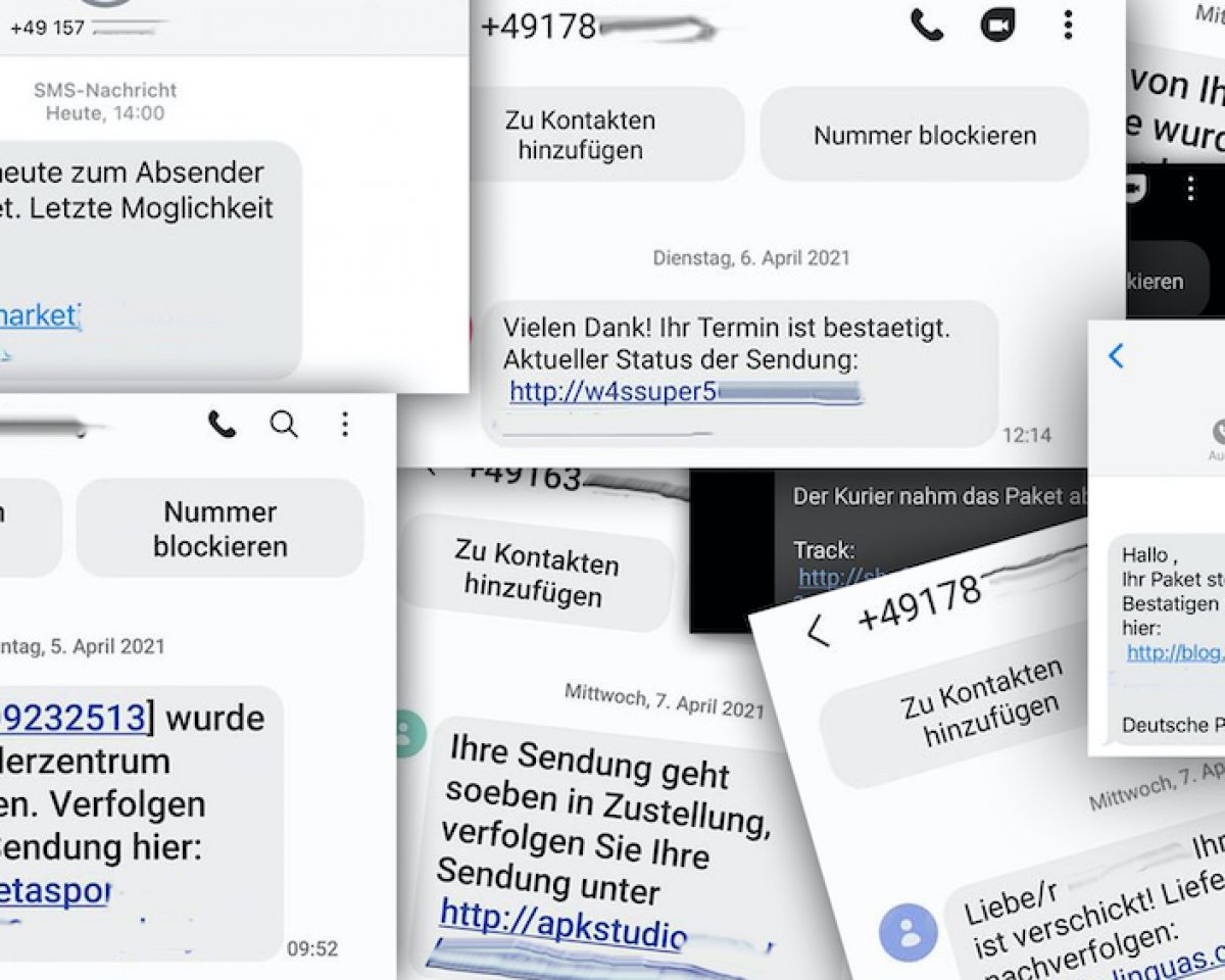 VORSICHT, ABZOCKE! Vermeintliche Paketdient-SMS täuschen Verbraucher:innen!