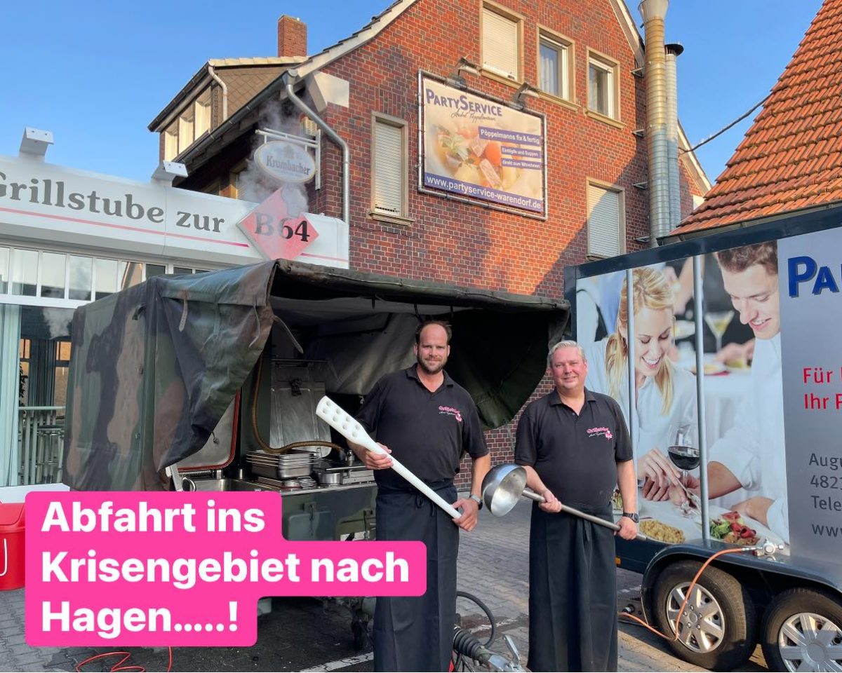 Partyservice Pöppelmann verpflegt Flutopfer in Hagen!