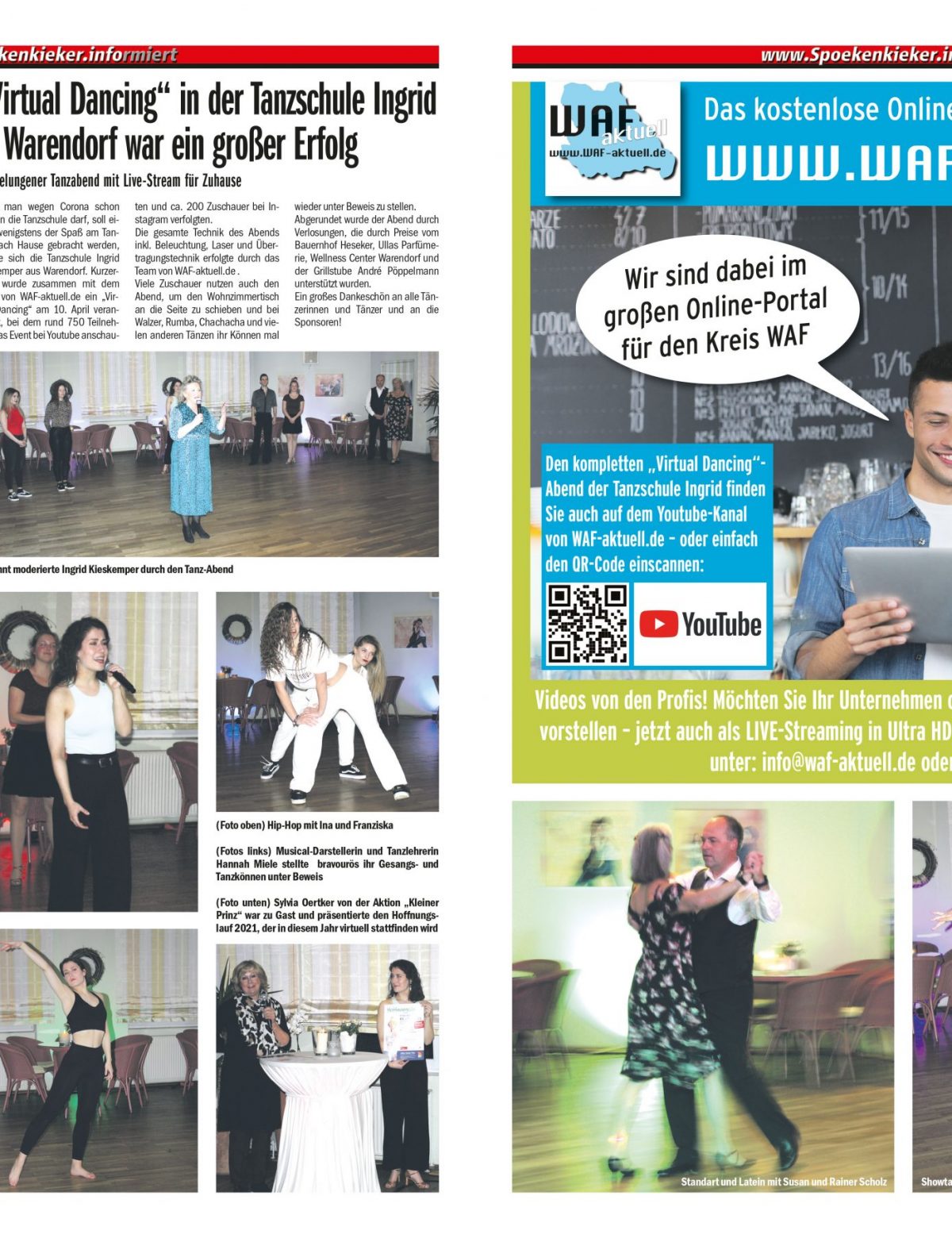 “Virtual Dancing” in der Tanzschule Ingrid war ein großer Erfolg. VIDEO & Fotostrecke